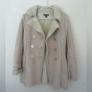 Bebe Cream Women's fur Coat